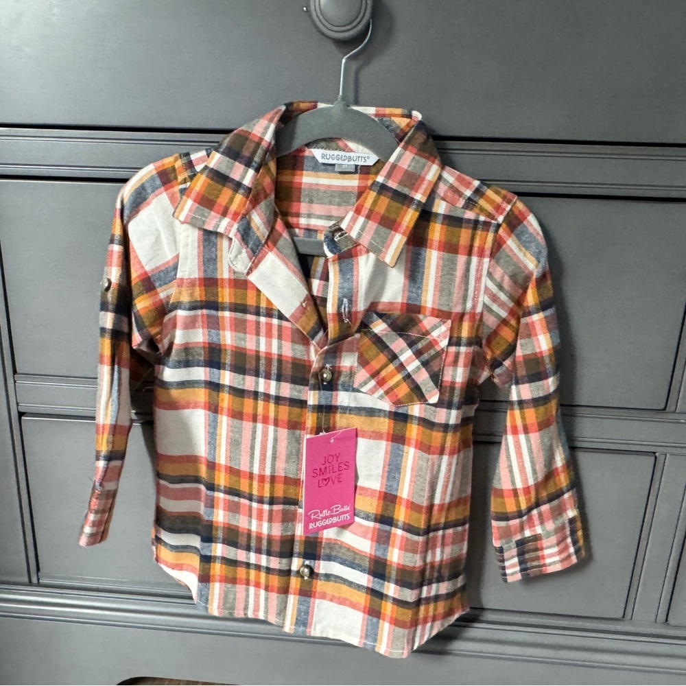 Toddler boys 3t rugged butts button down